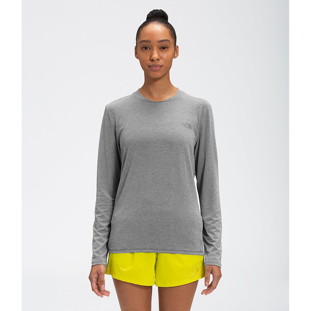 The North Face Long Sleeve Womens Australia - The North Face Wander Grey (DTC-680312)